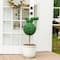 2ft. UV Resistant Artificial Easter Bunny Boxwood Topiary with Integrated Ground Stake (Indoor/Outdoor) - Set of 2